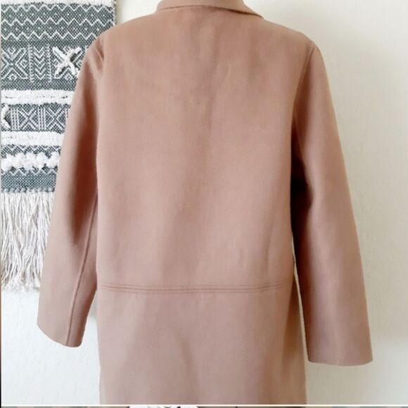 Zara NWT Wooldblend Outwear Light Girls Coat Camel Size 13/14 (0160) - Picture 7 of 11